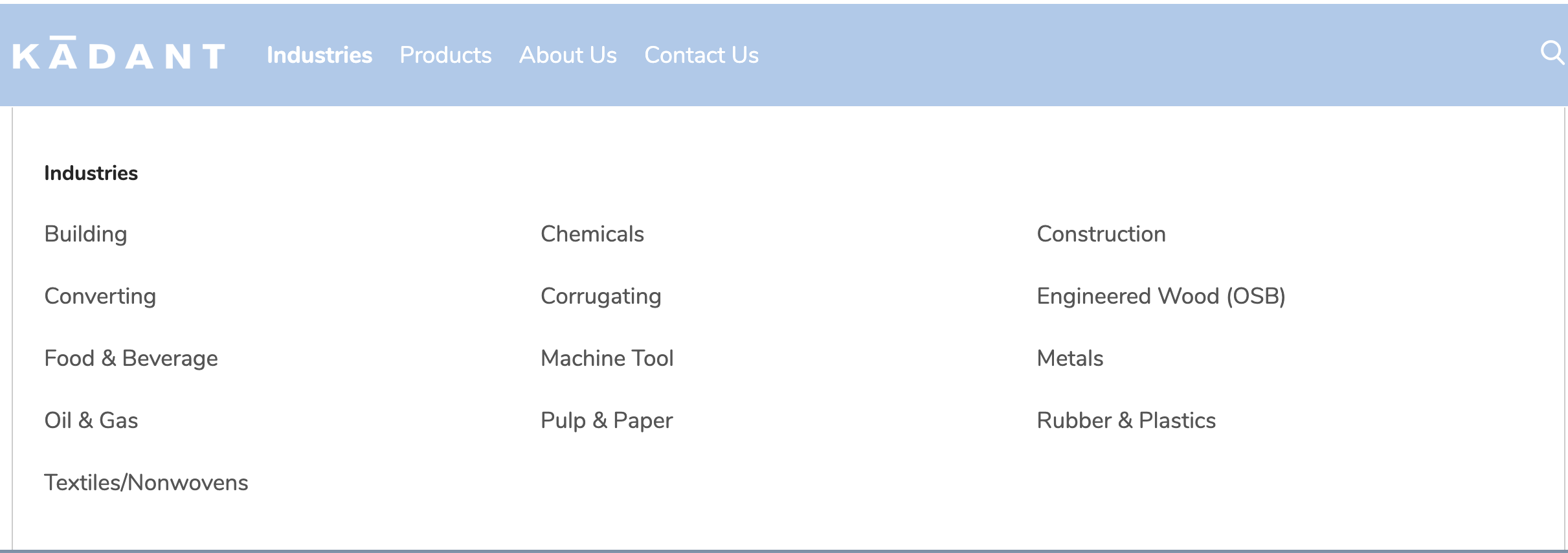 Kadant Content Layout